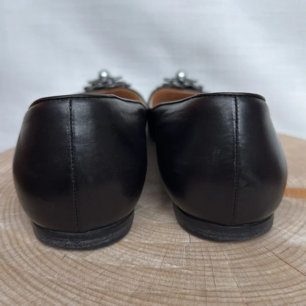 Authentic CHANEL Camellia Ballet Flats | Size 40 | Luxury Leather/Satin - Picture 8 of 13